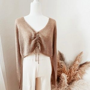 cropped sweater lounge top